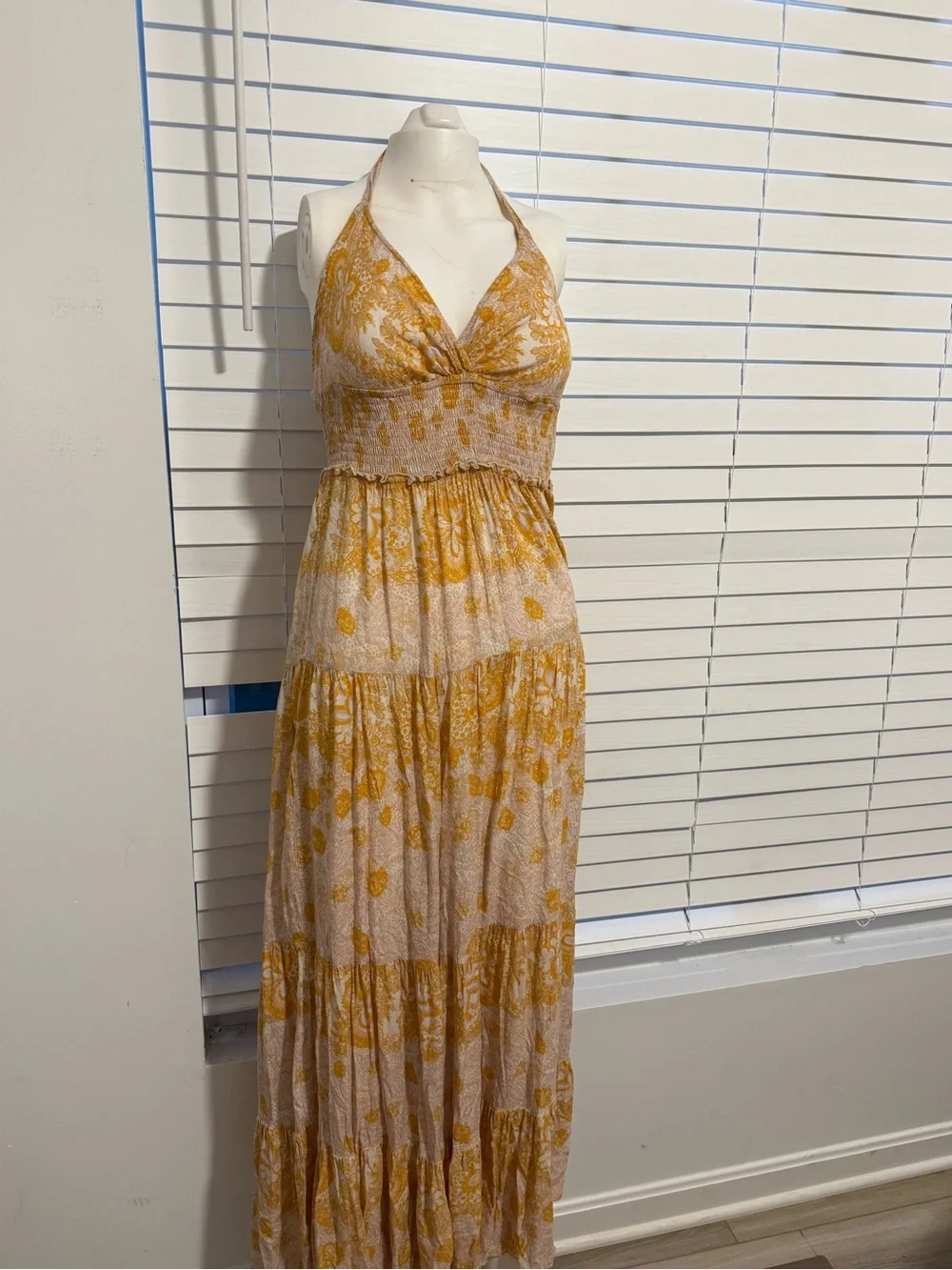 Free People Cream and Yellow Knit Maxi Dress - Picture 5 of 7